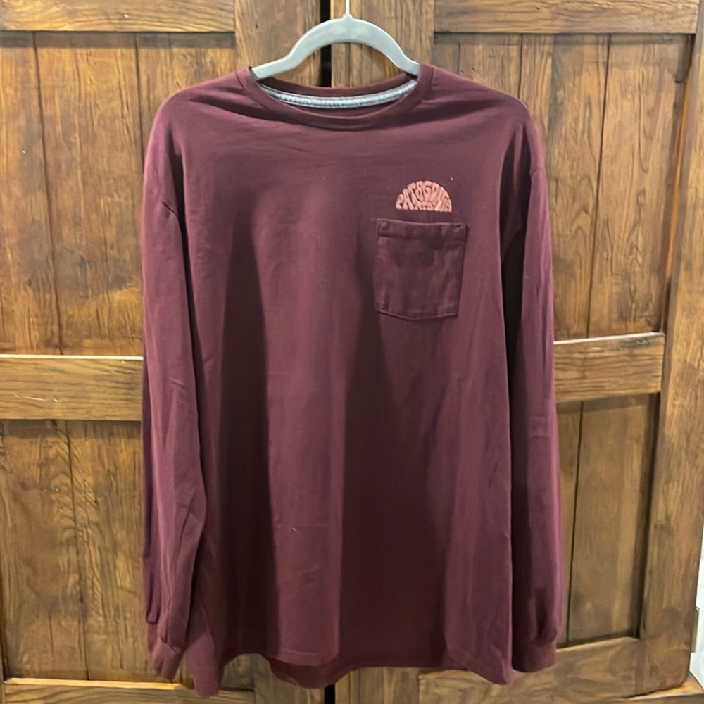 patagonia responsibili-tee longsleve mens maroon